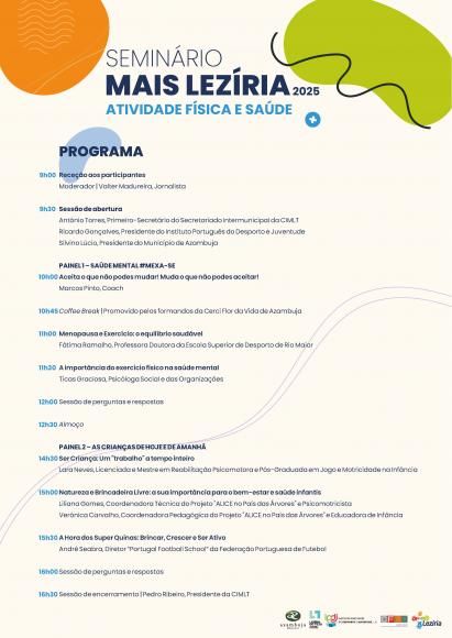 Programa do Seminário Mais Lezíria “Atividade Física e Saúde” 2025